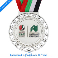 High Quality Customized 3D UAE Basketball Medal with Zinc Alloy Stamp